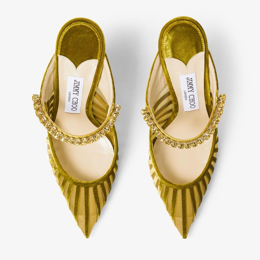🚫SOLD🚫 Jimmy Choo Bing Crystal Embellished Pointed Toe Mule Pump - EUR 37 - Picture 1 of 12